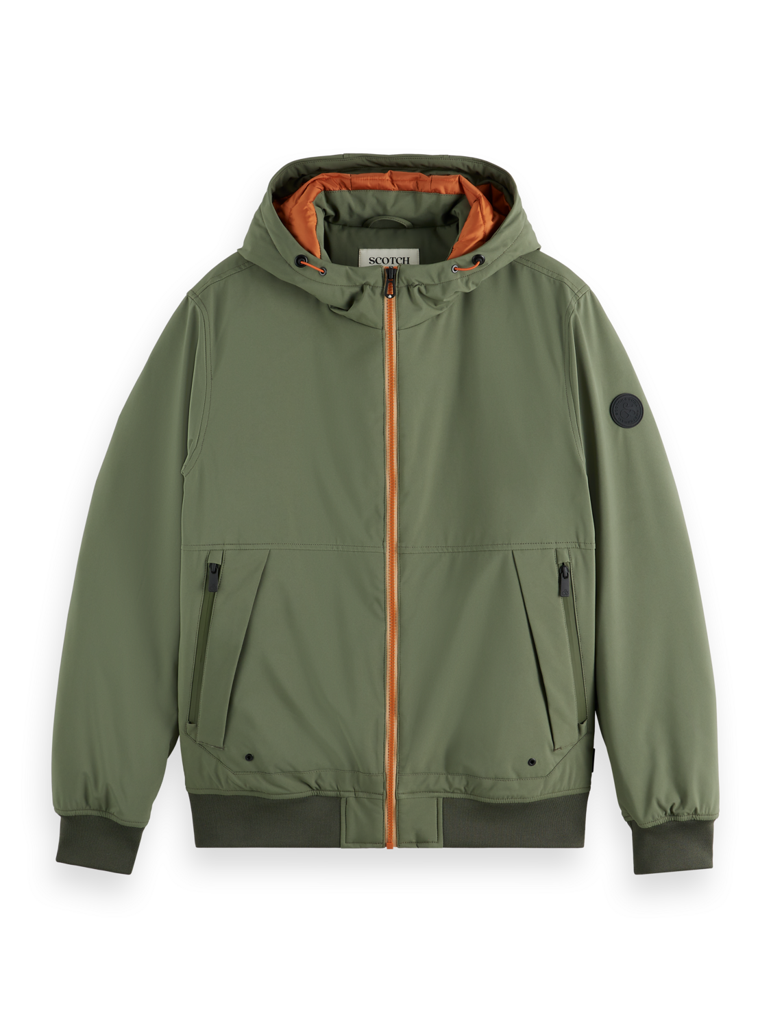 Hooded softshell padded jacket