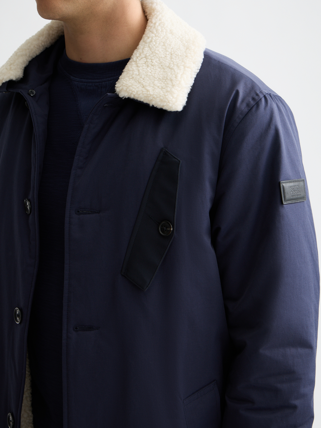 Teddy collar coat