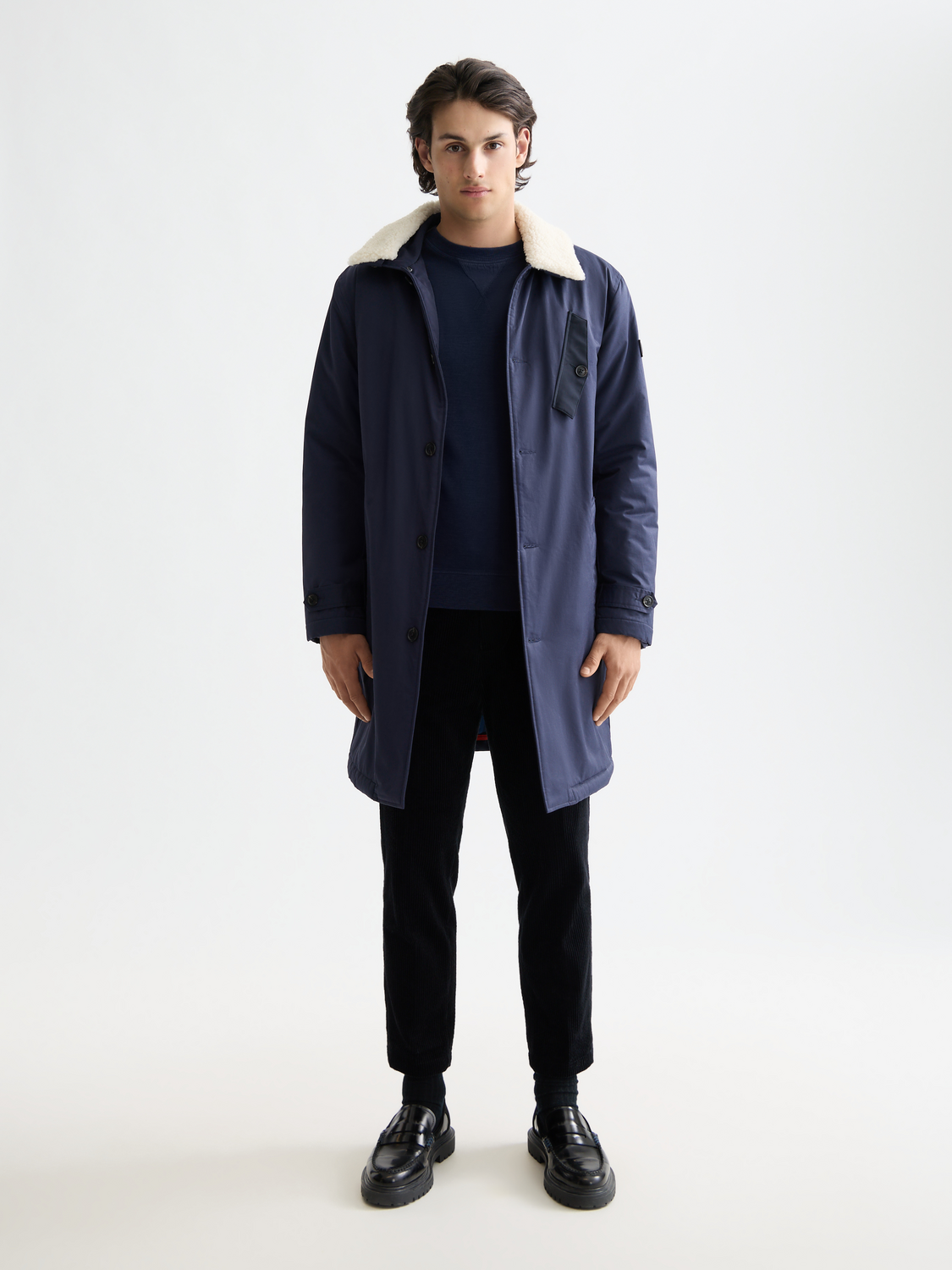Teddy collar coat