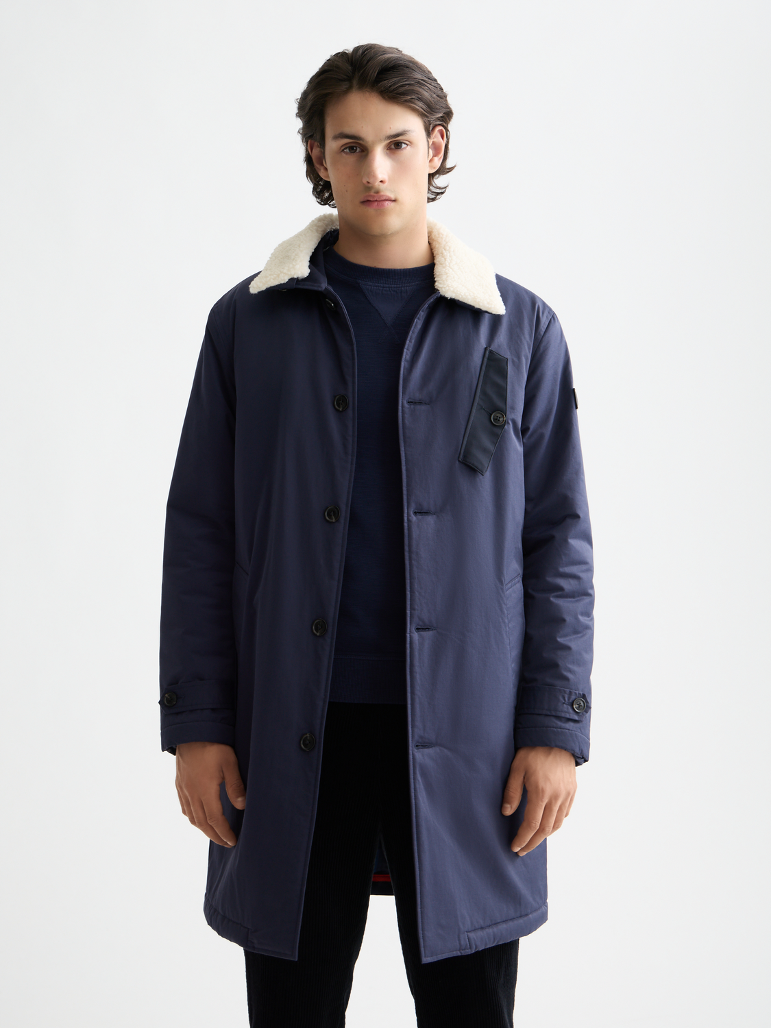 Teddy collar coat