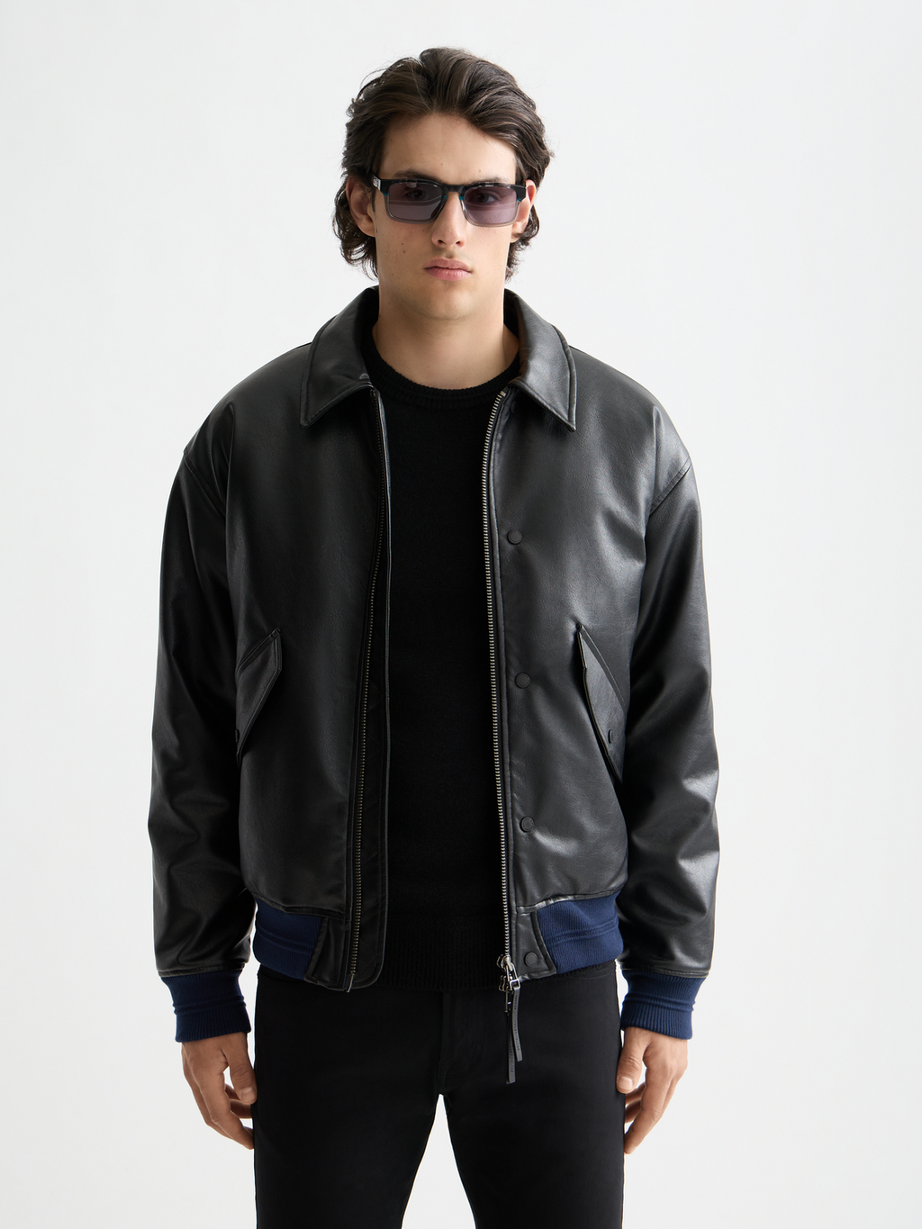 Vegan leather puffer