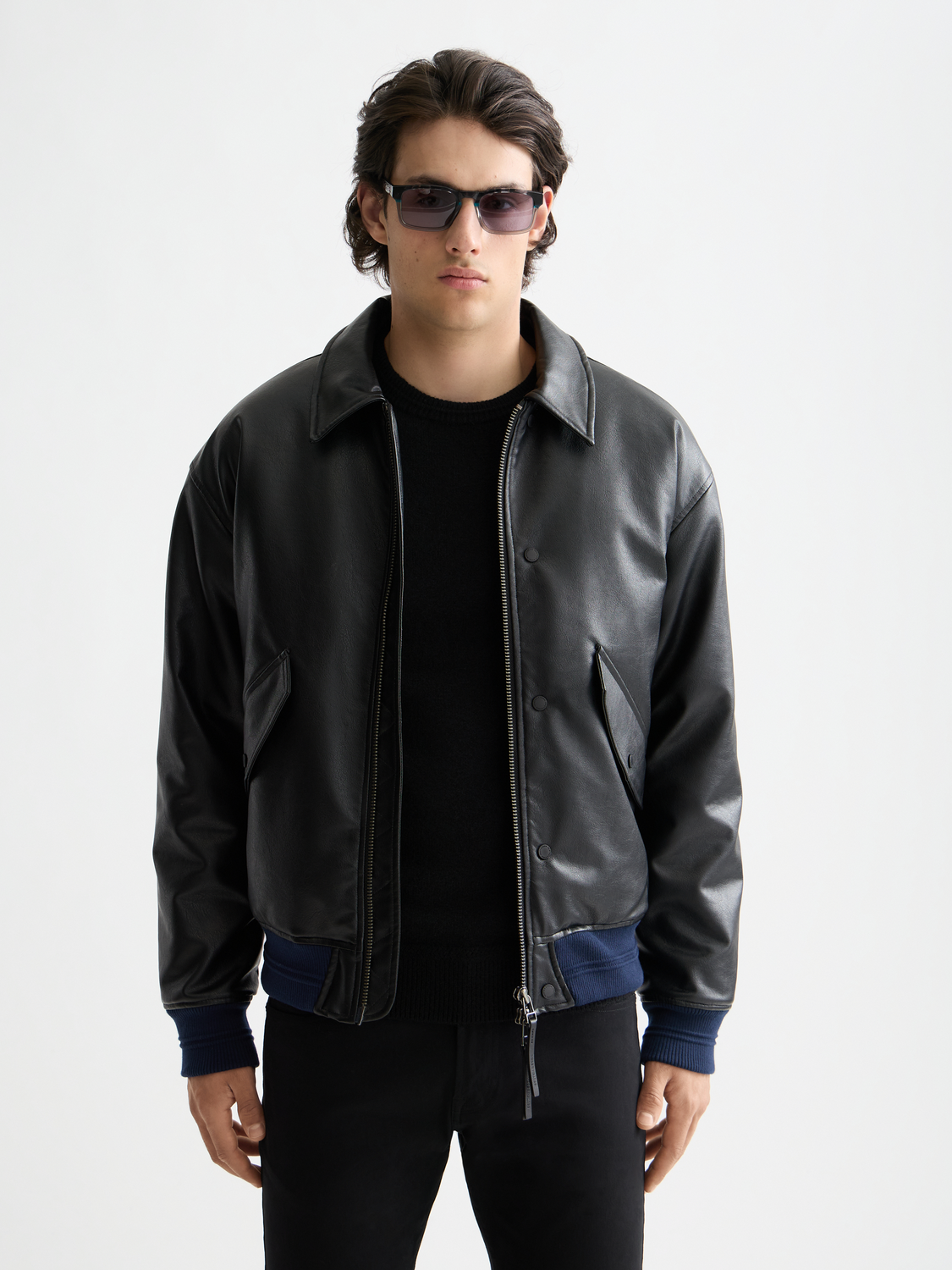 Vegan leather puffer