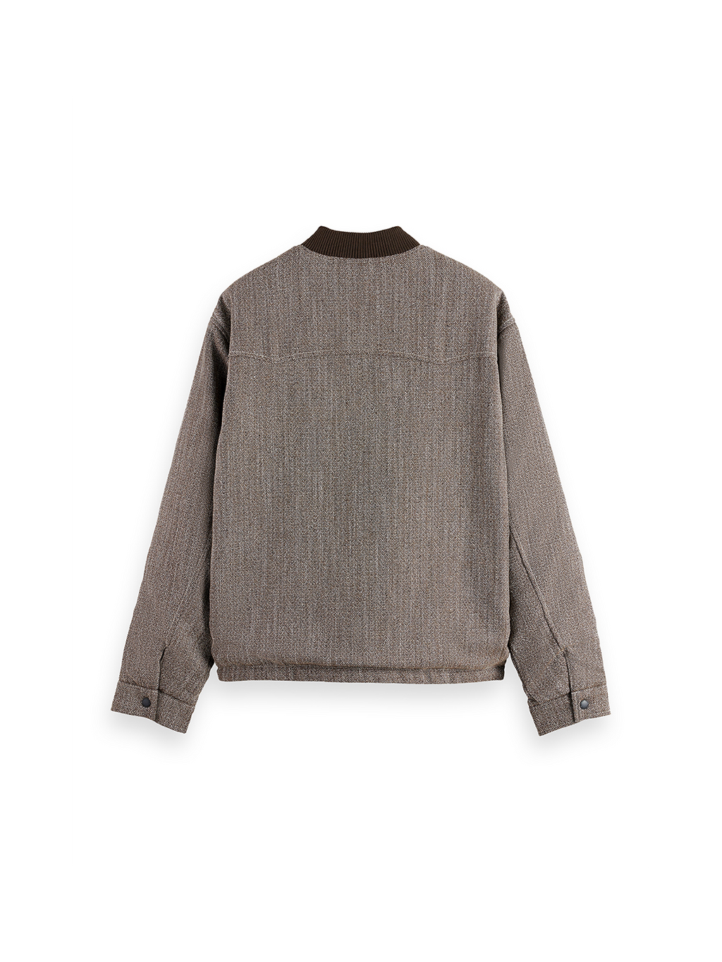 Reversible yarn-dyed padded bomber jacket