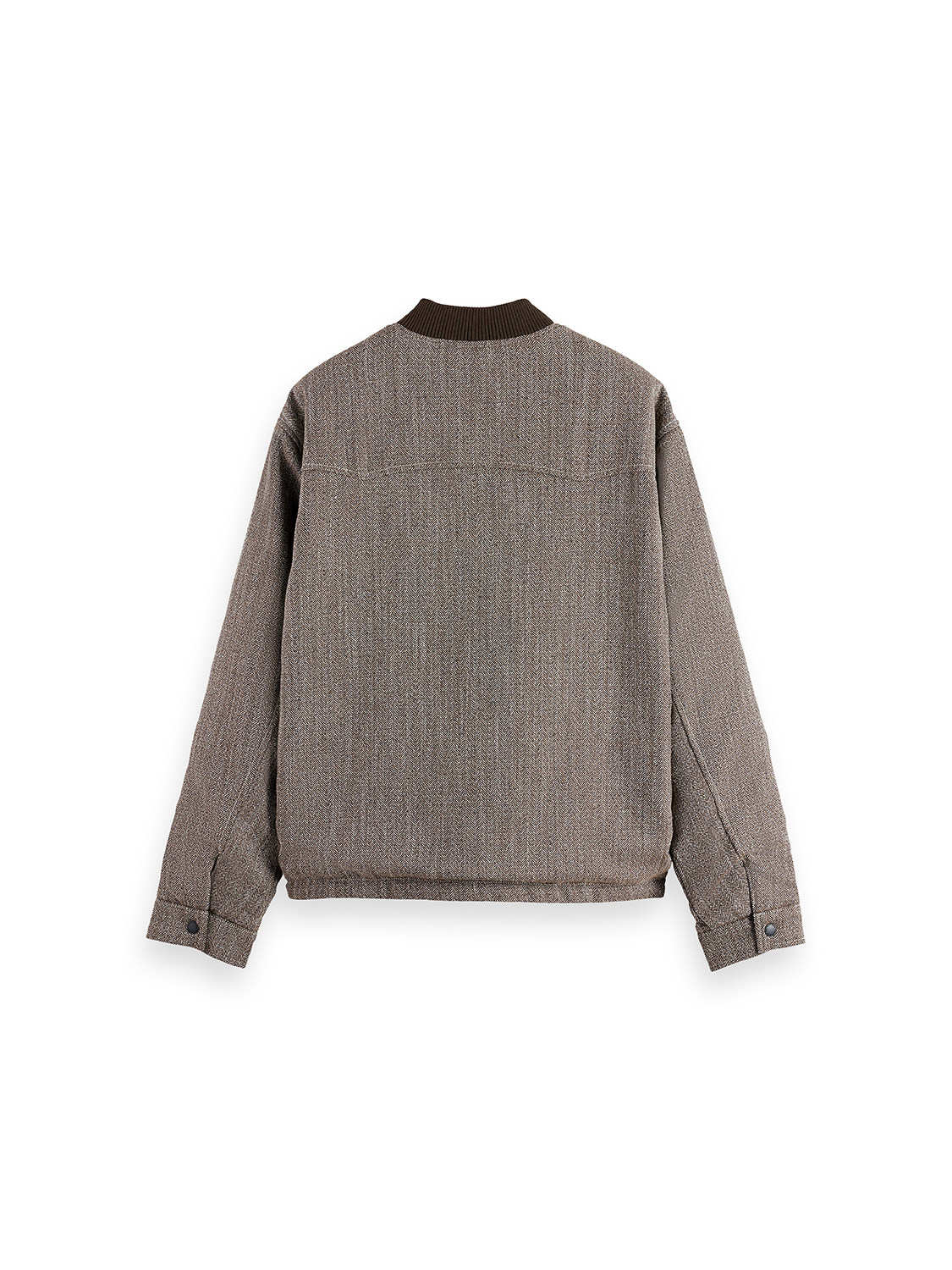 Reversible yarn-dyed padded bomber jacket