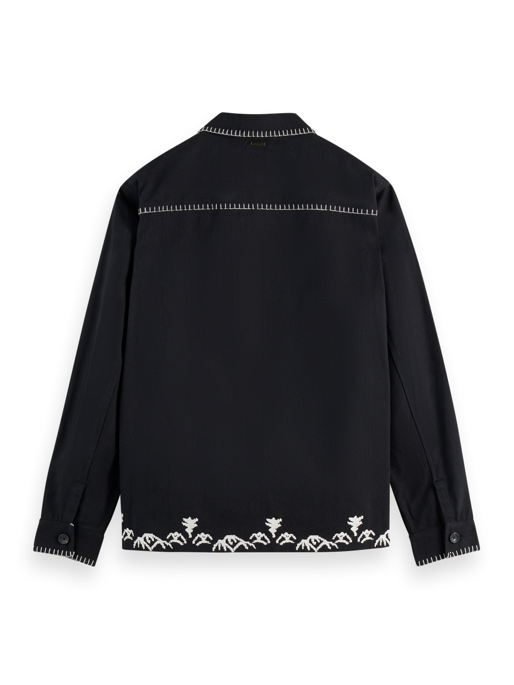 Embroidered cotton-blend worker jacket