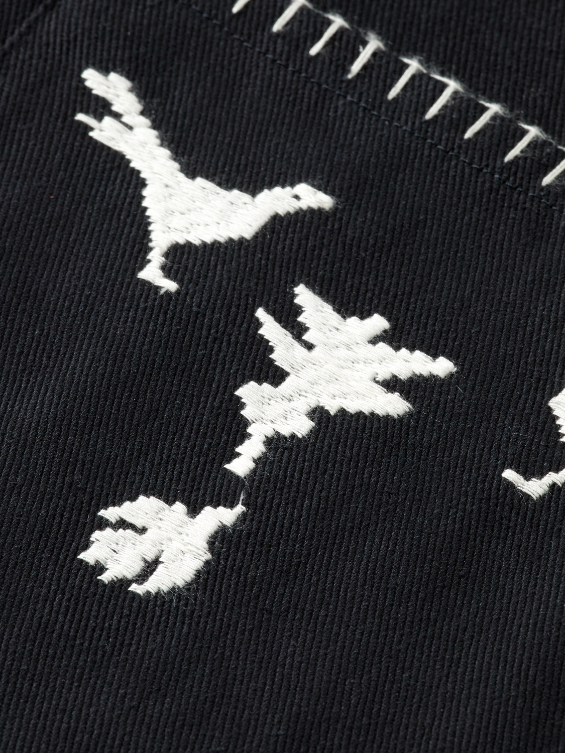 Embroidered cotton-blend worker jacket