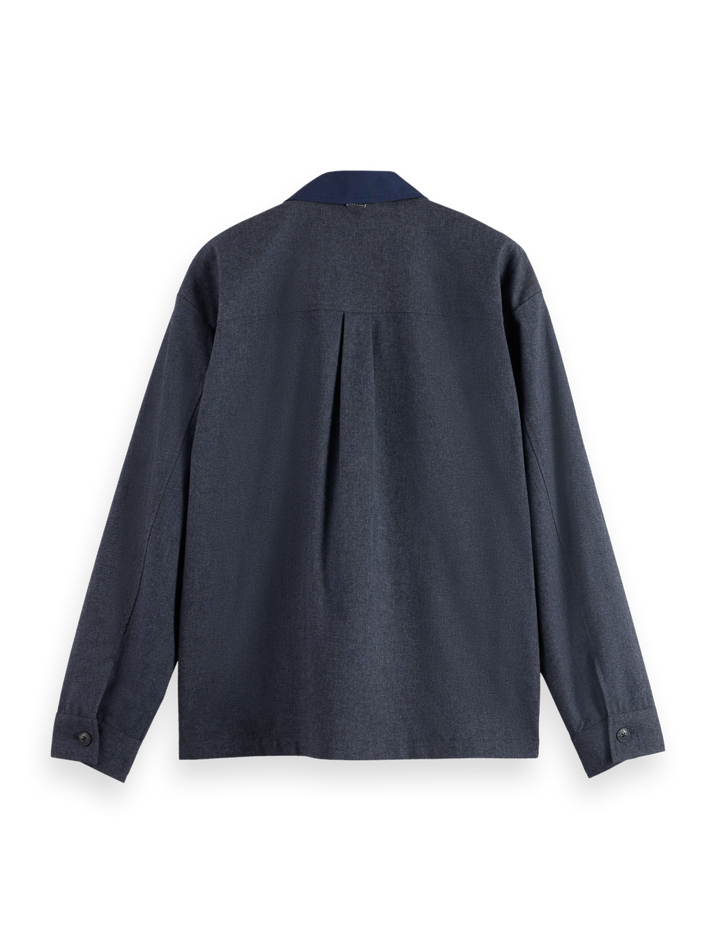 Melange cotton-blend nylon-trimmed army overshirt