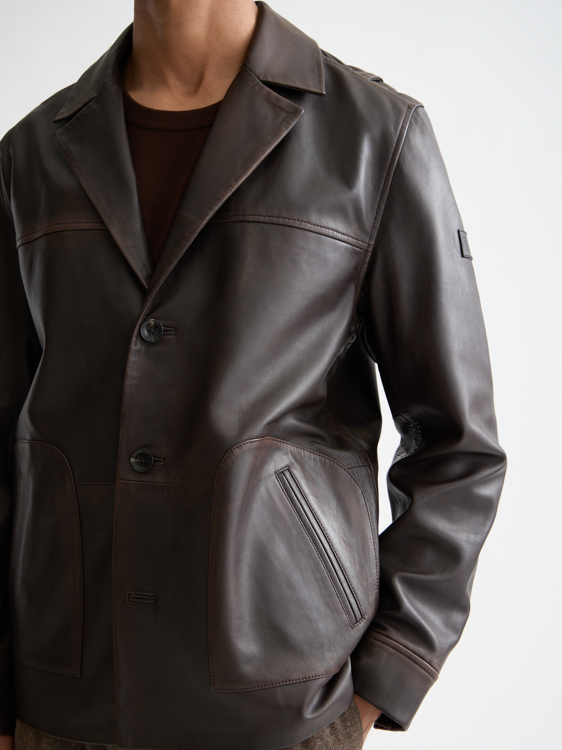 Vintage leather blazer