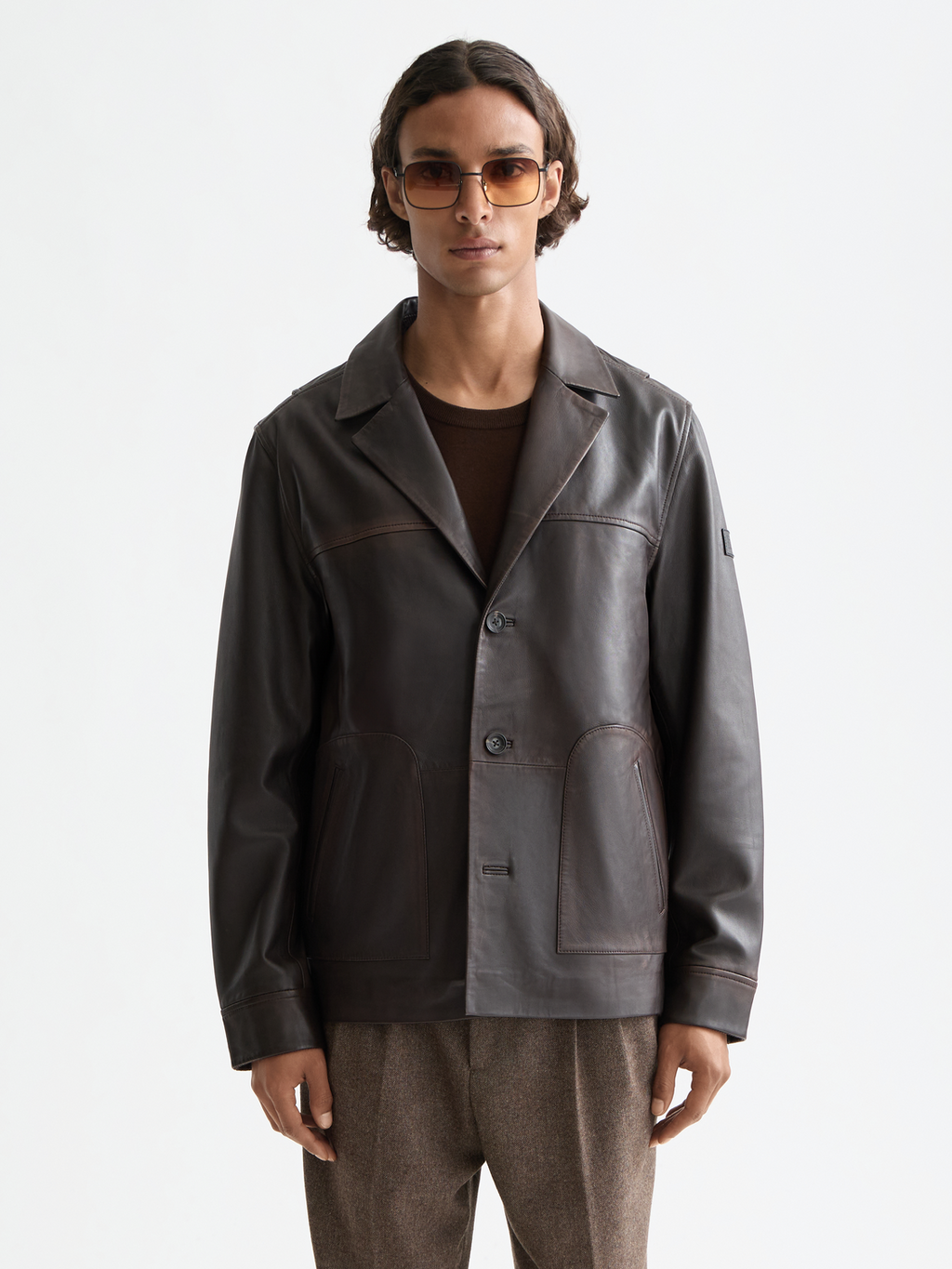 Vintage leather blazer