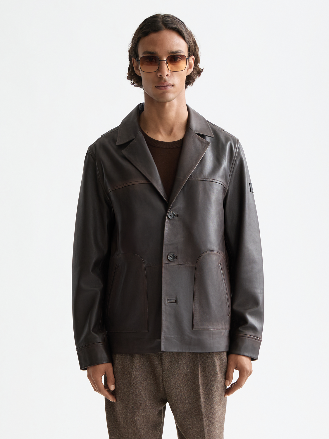 Vintage leather blazer
