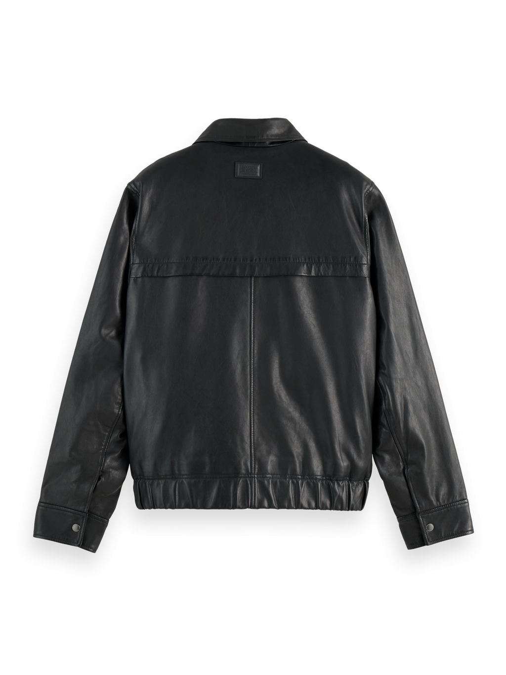 Boxy leather blouson
