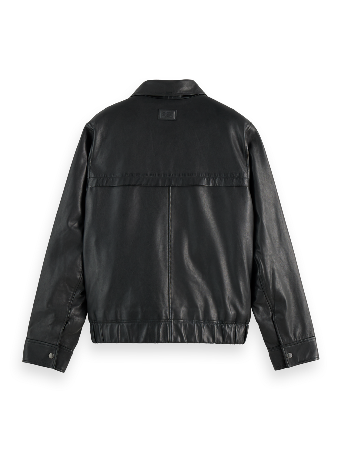 Boxy leather blouson