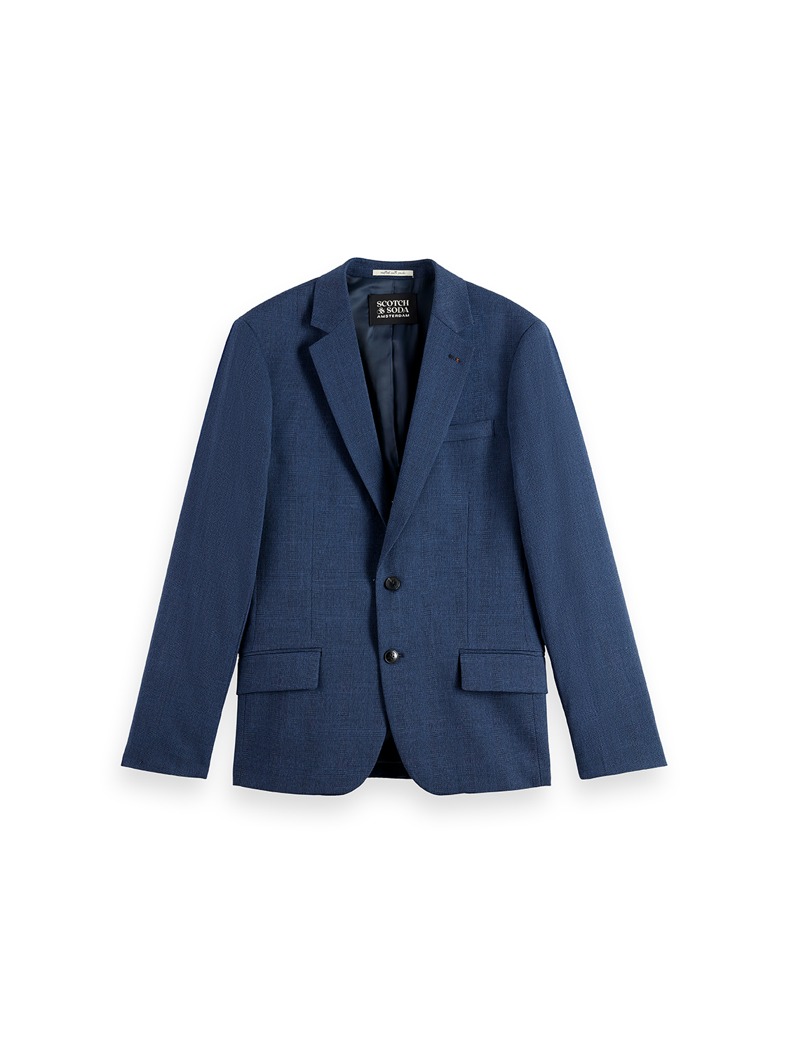 Yarn-dyed notch lapel regular blazer