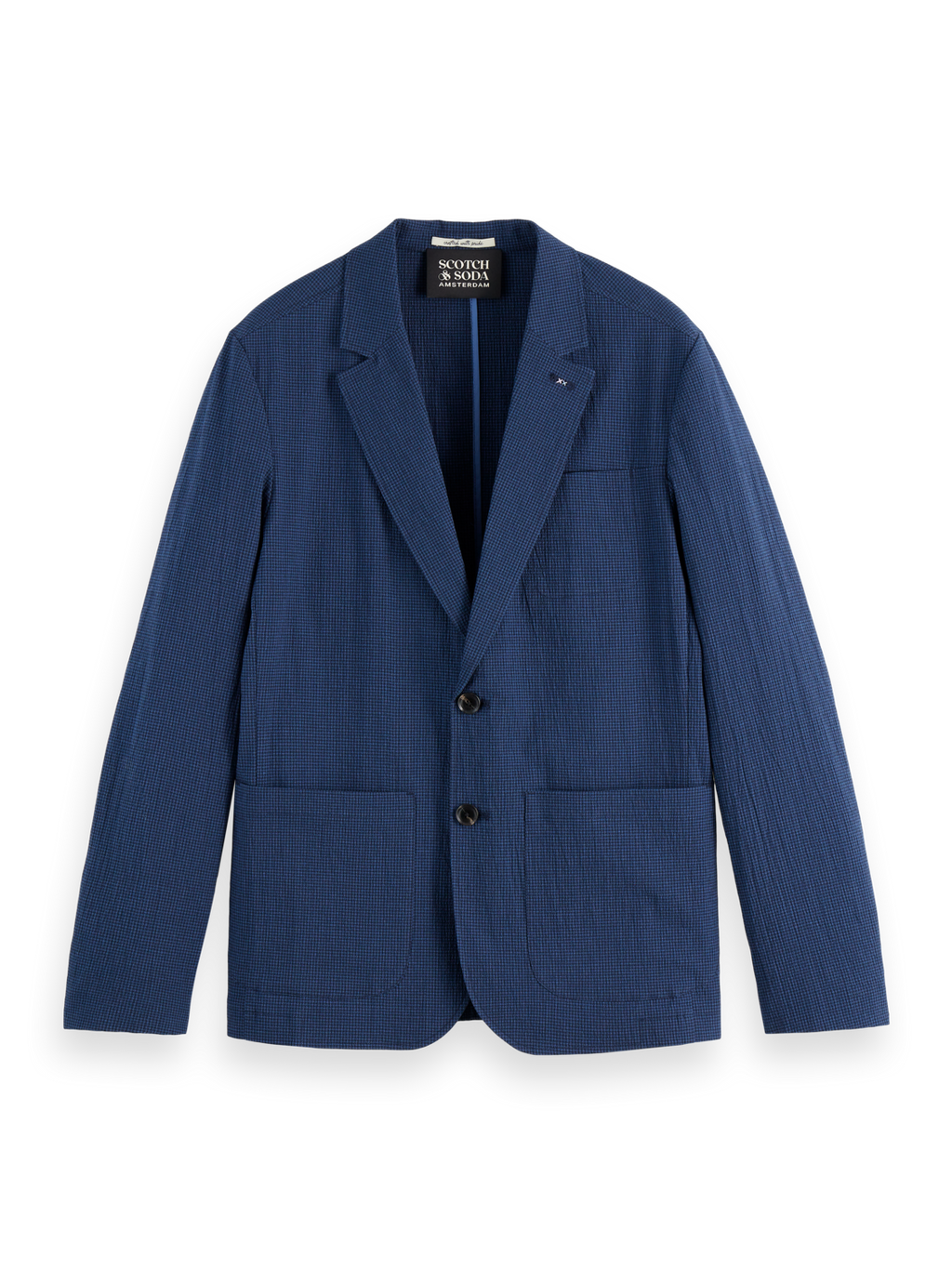 cotton-blend seersucker blazer