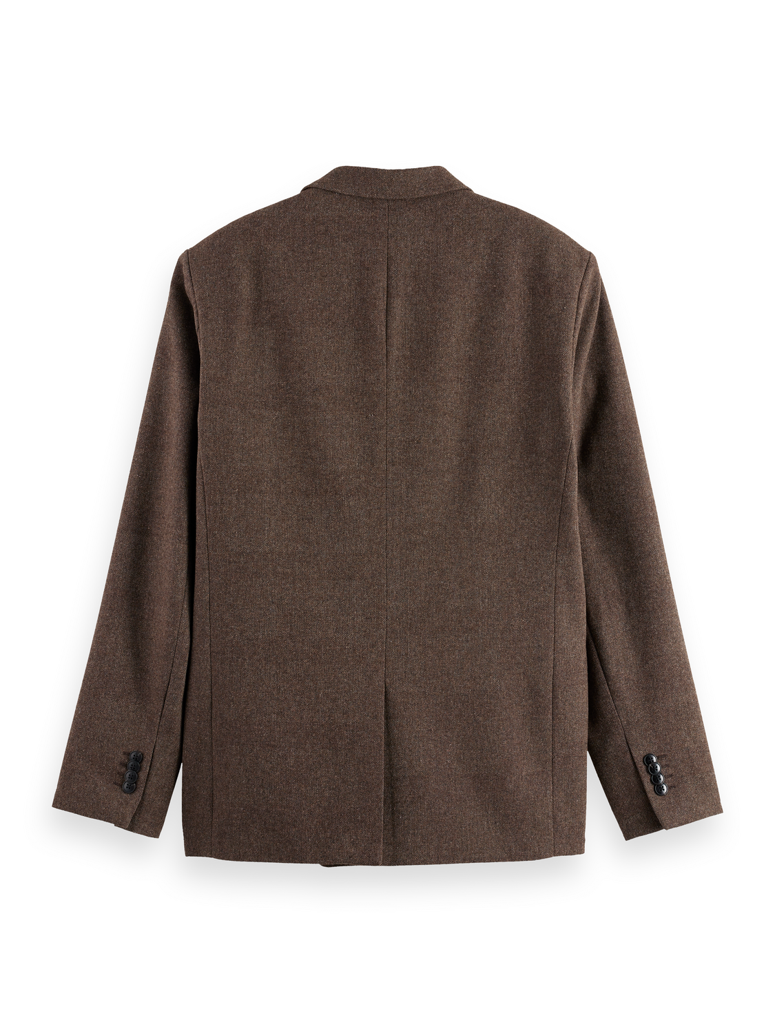 Yarn-dyed wool blend relaxed fit blazer