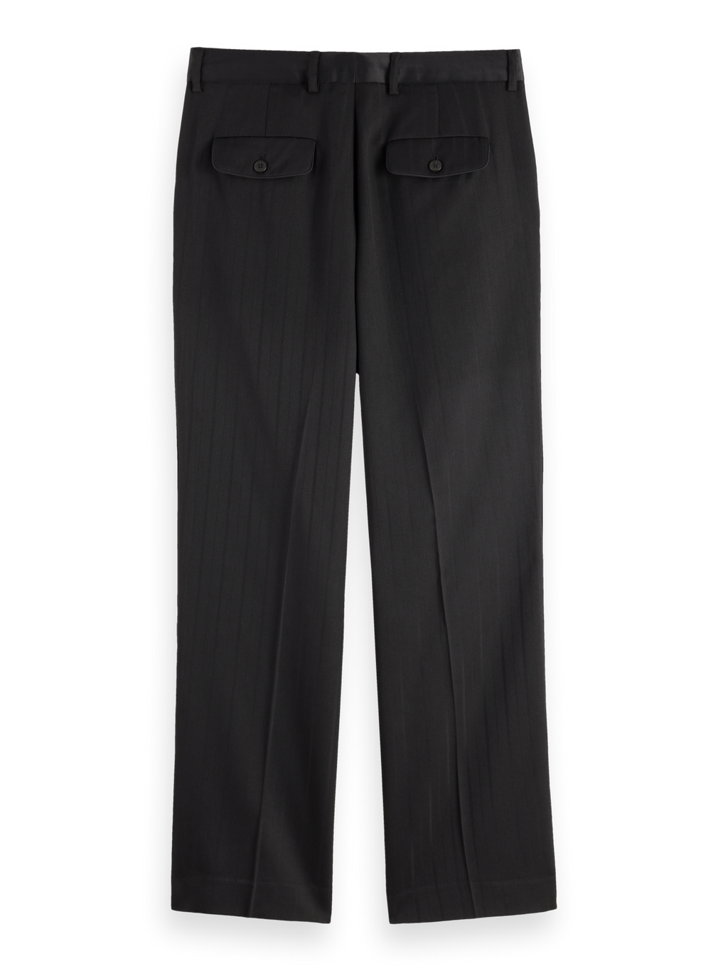 Otis- sateen-trimmed structure stripe relaxed straight chino