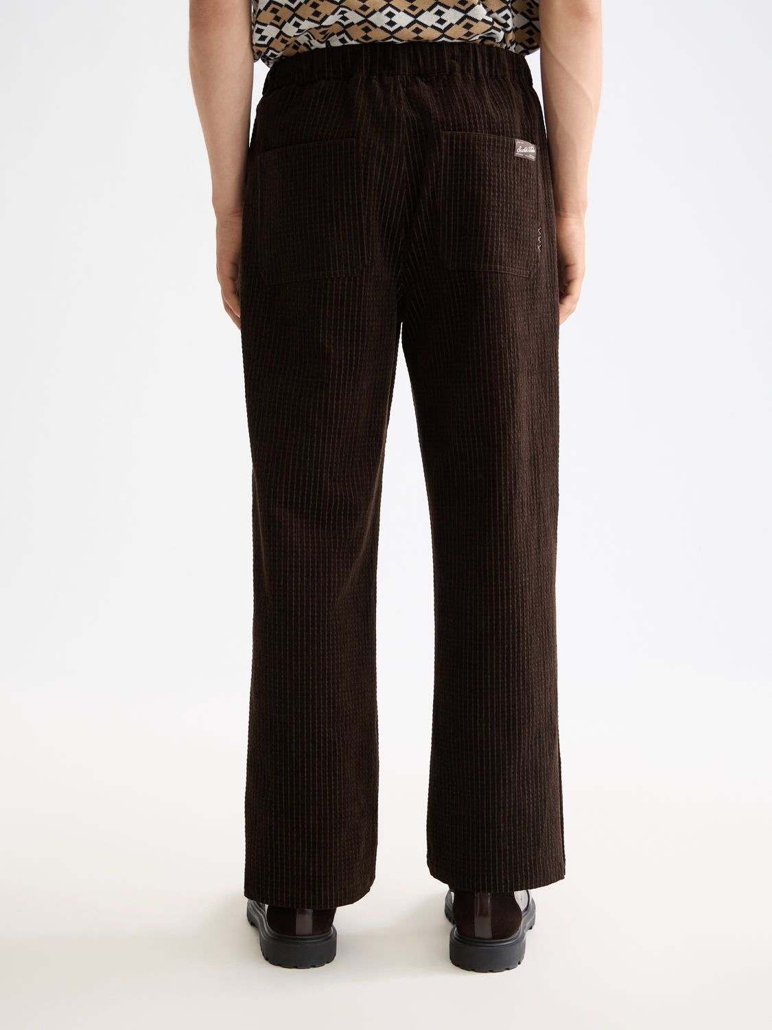 Jacquard cotton-blend corduroy relaxed fit jogger