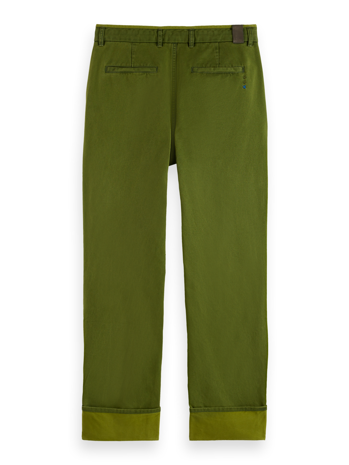 Clarke- washed cotton-blend herringbone straight fit chino