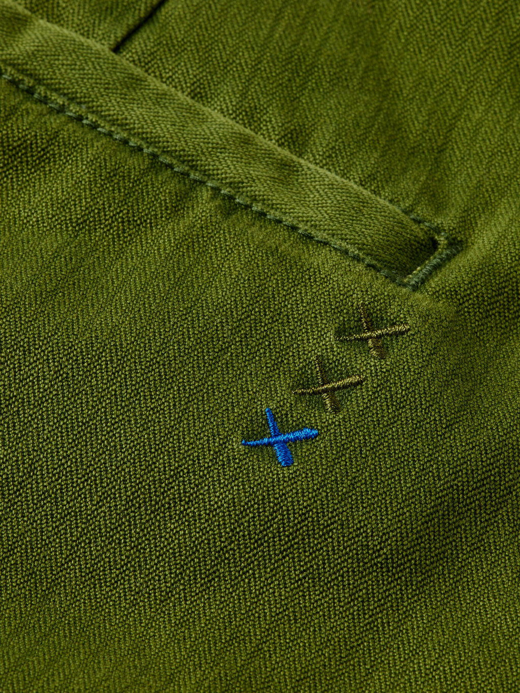 Clarke- washed cotton-blend herringbone straight fit chino