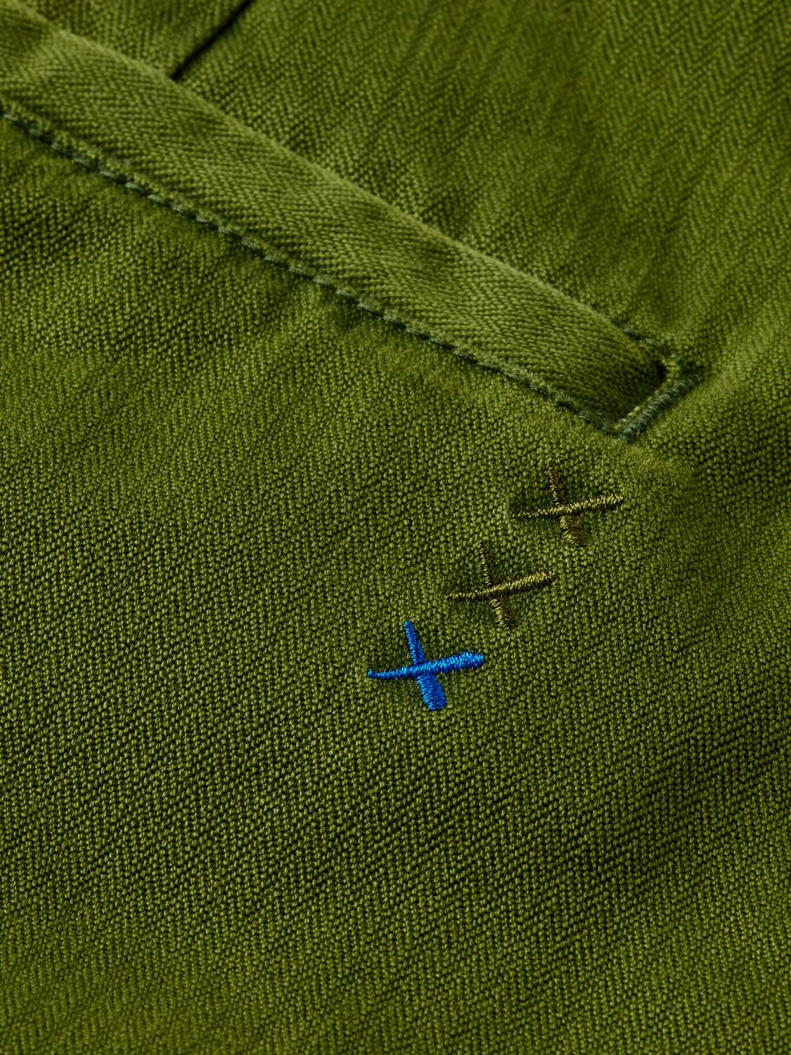Clarke- washed cotton-blend herringbone straight fit chino