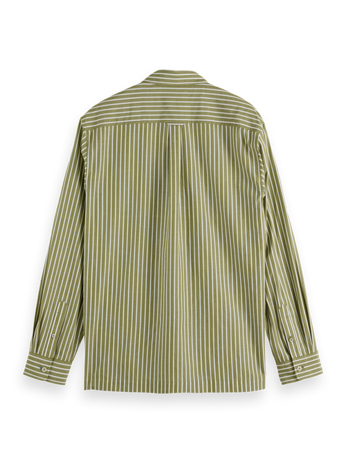 Striped poplin shirt