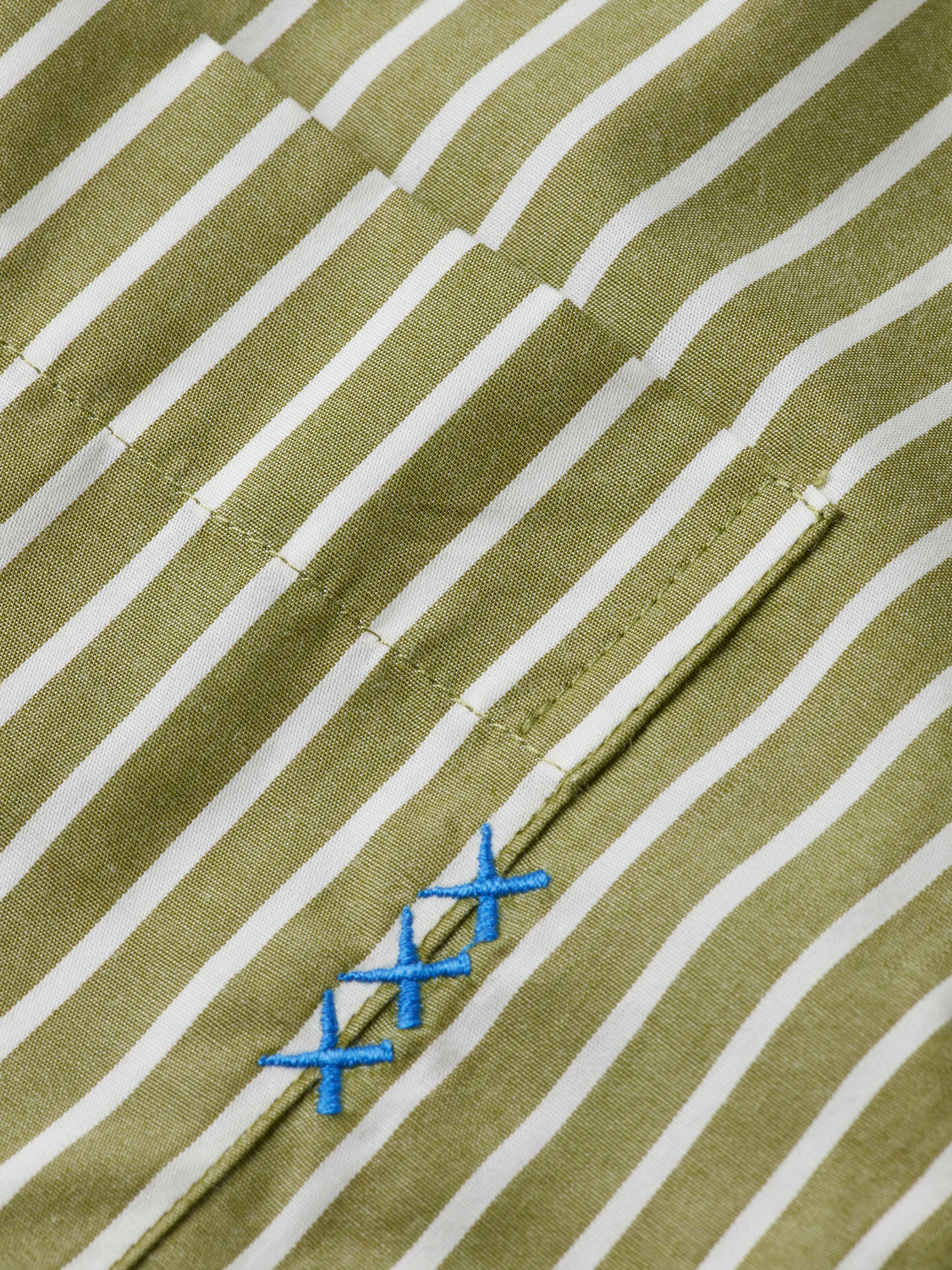Striped poplin shirt