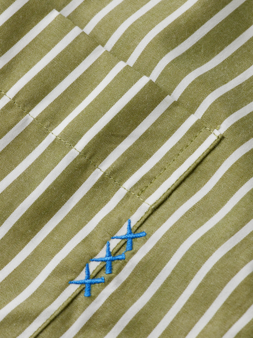 Striped poplin shirt