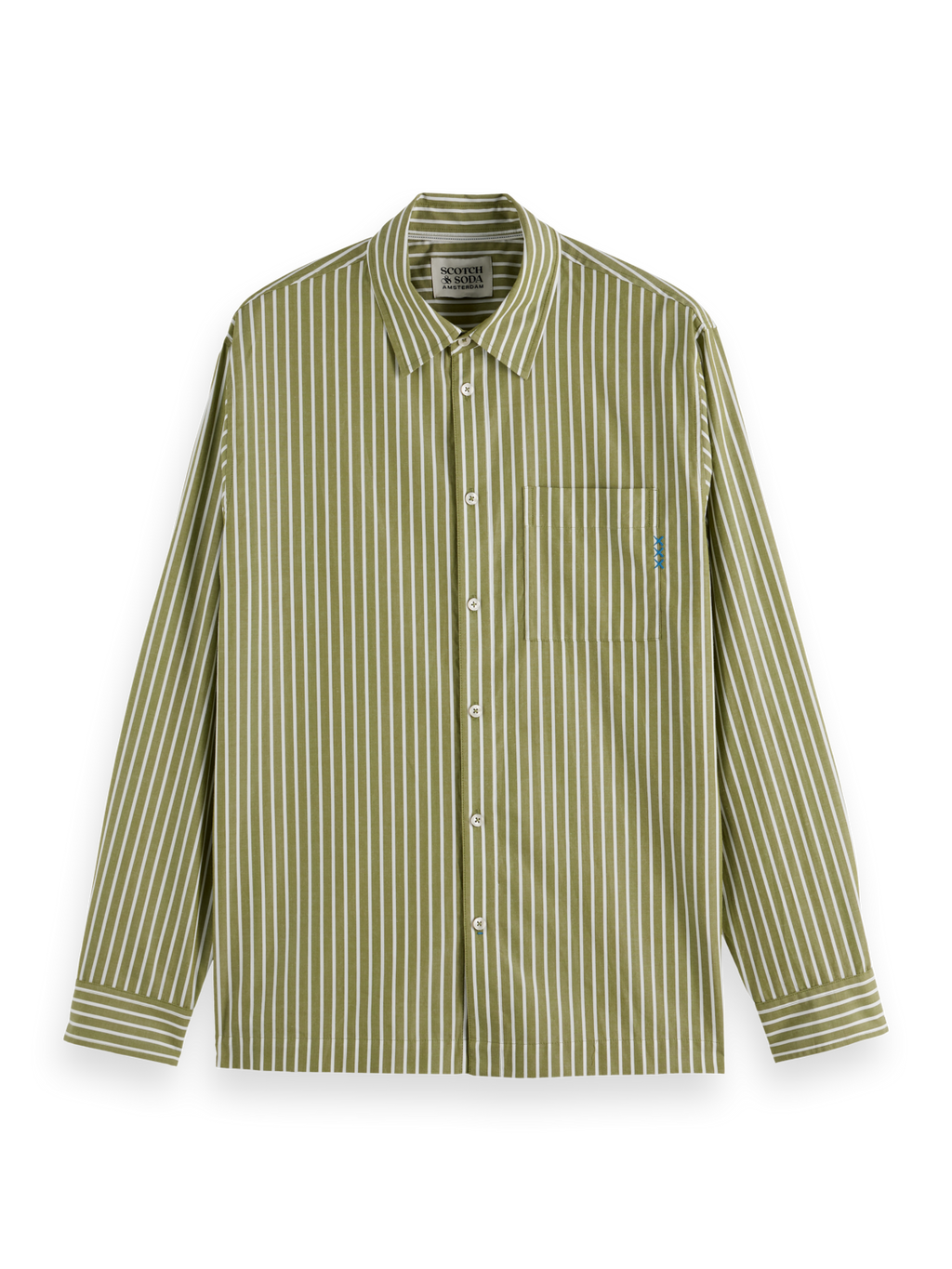 Striped poplin shirt
