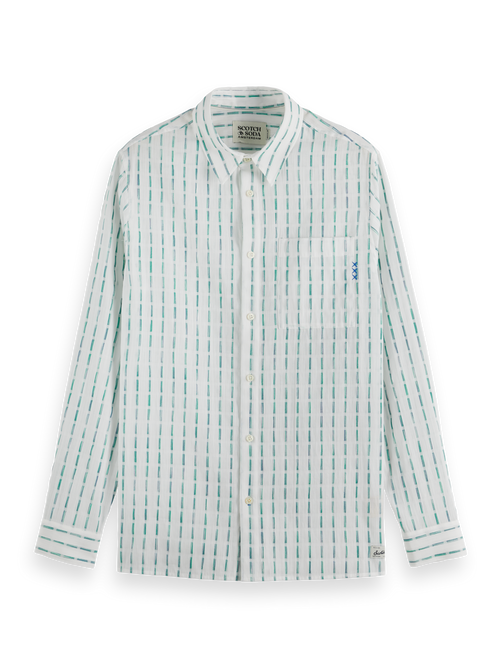 Striped cotton-voile shirt