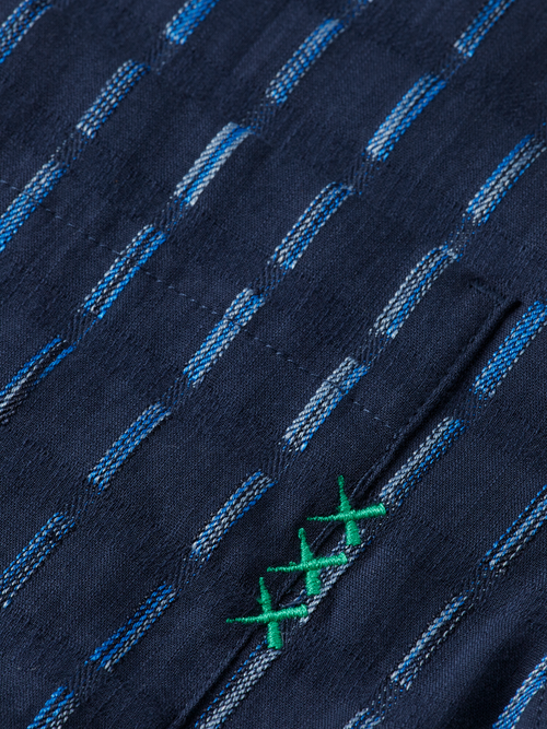 Striped cotton-voile shirt