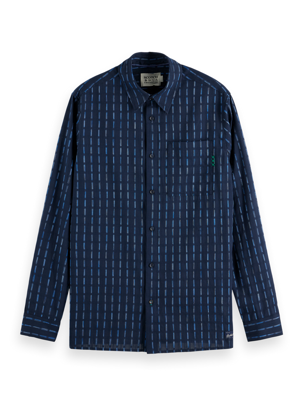 Striped cotton-voile shirt