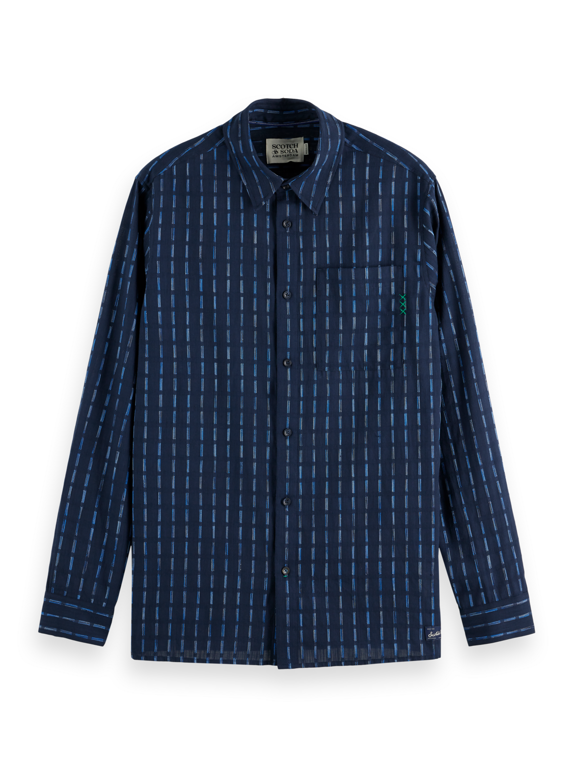 Striped cotton-voile shirt