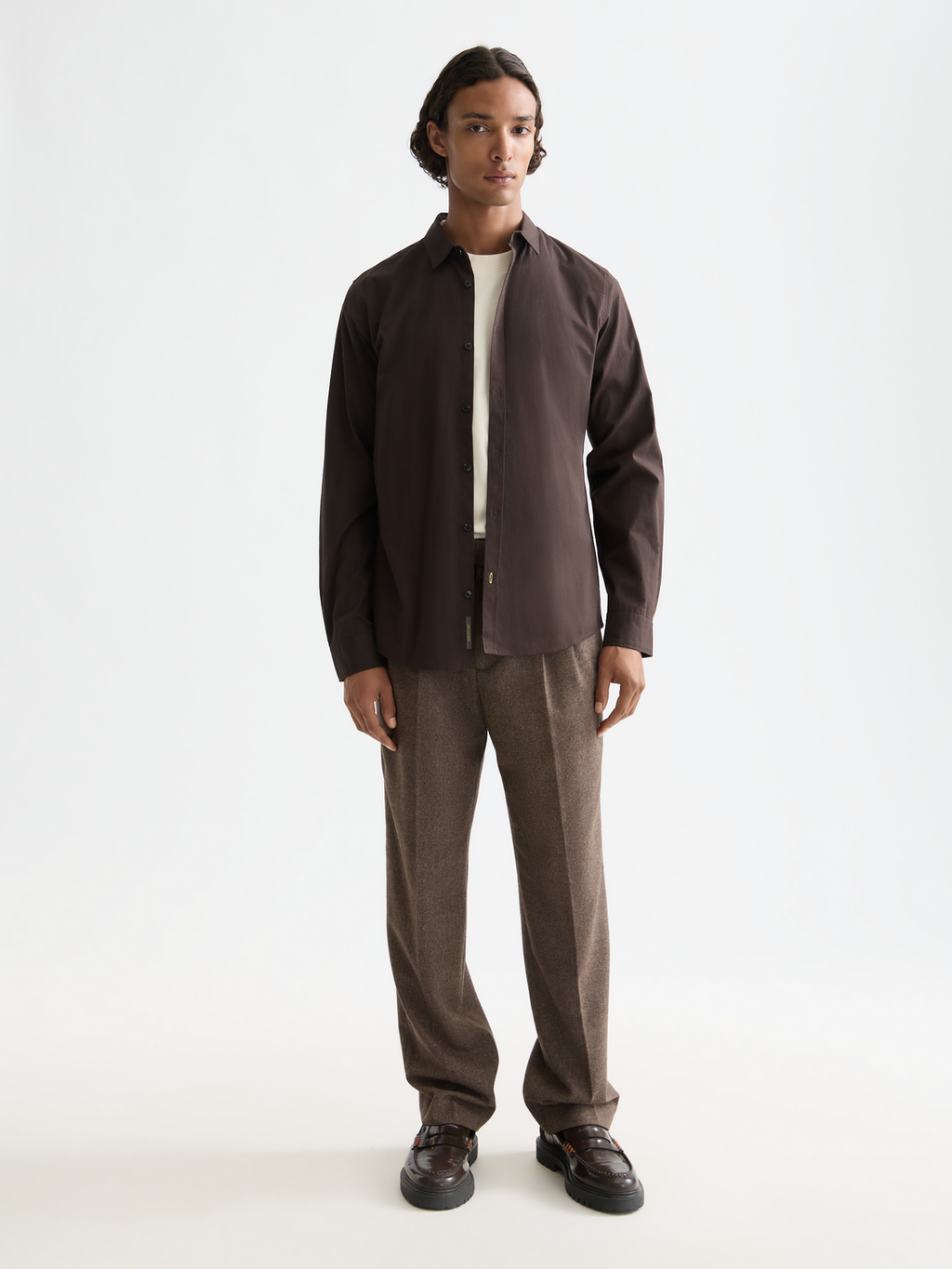 Striped slim-fit poplin shirt