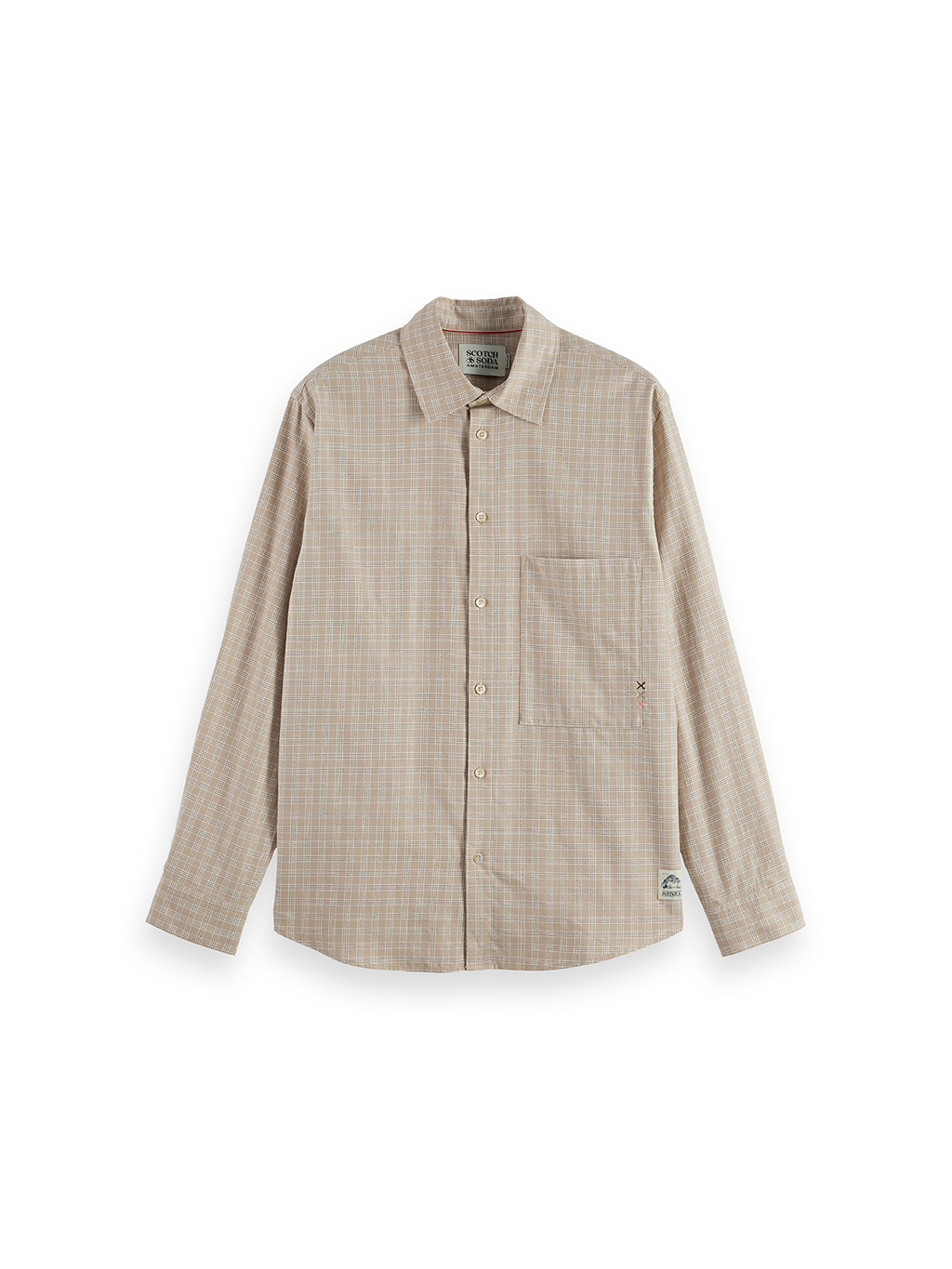 Lightweight flannel checked shirt