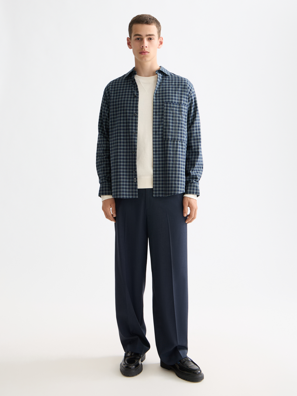 Lightweight flannel checked shirt