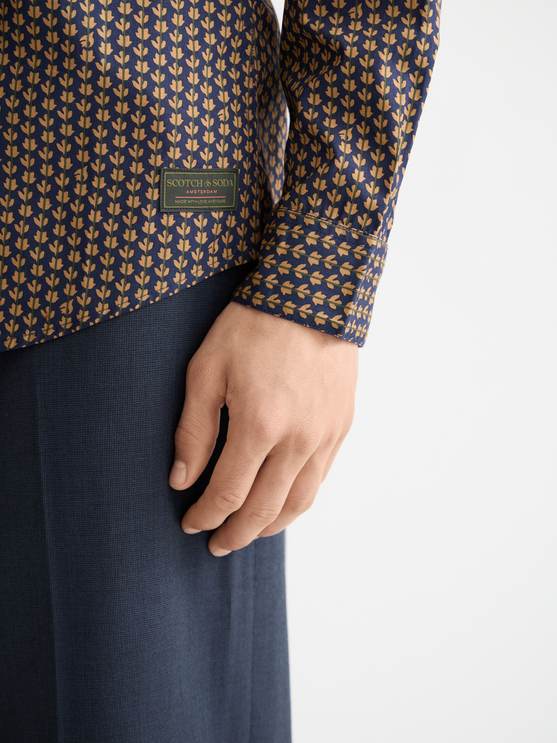Print slim shirt