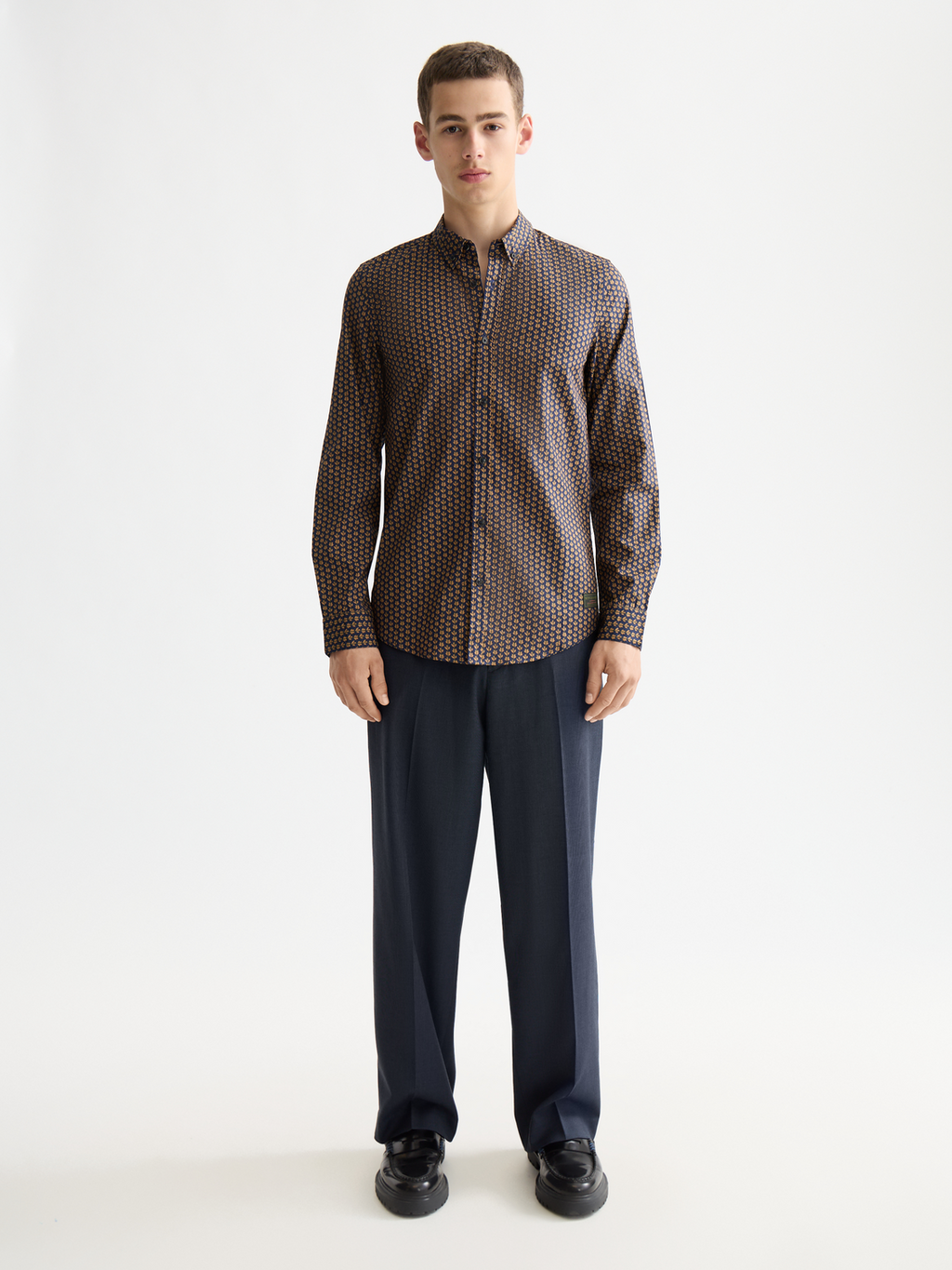 Print slim shirt