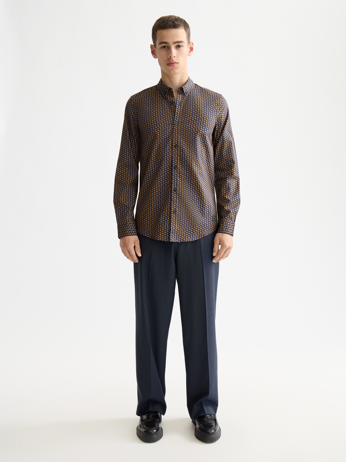 Print slim shirt