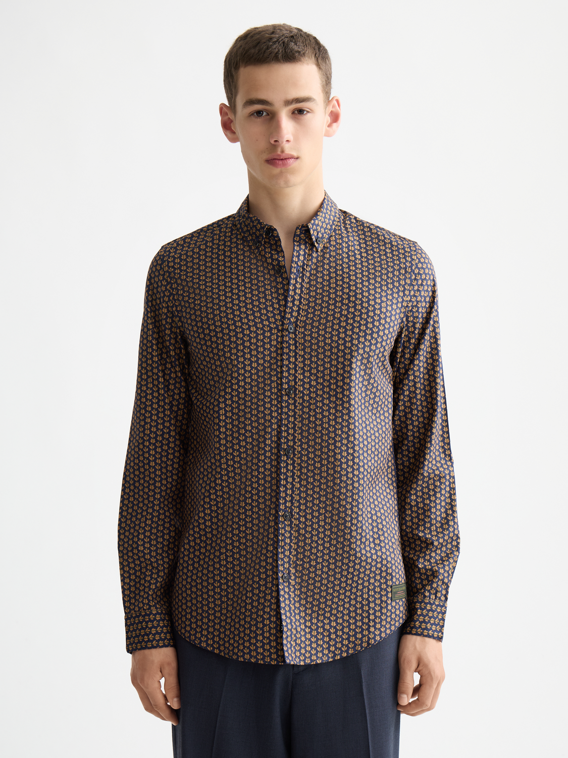 Print slim shirt