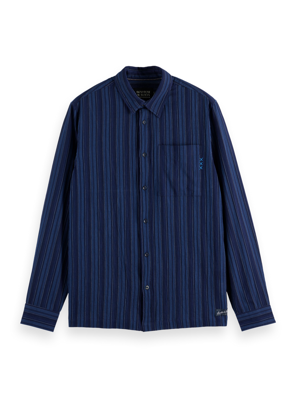 Textured stripe shirt