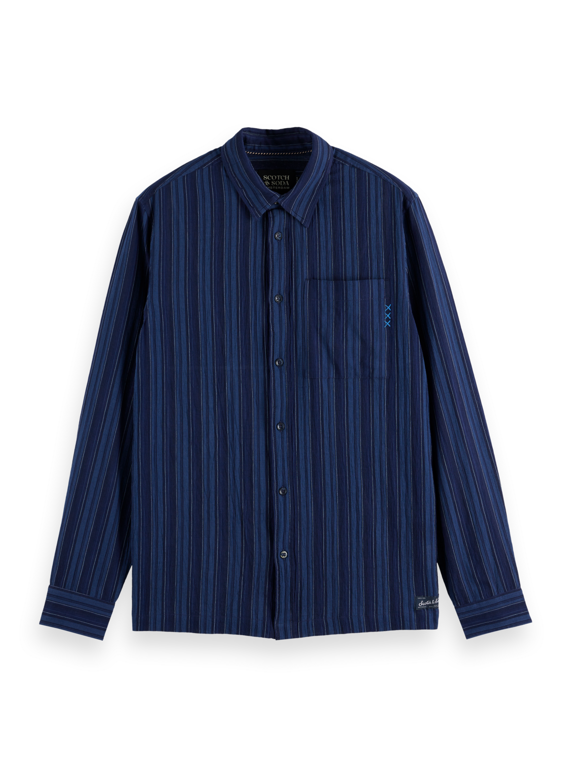 Textured stripe shirt