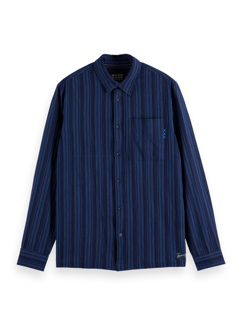 Textured stripe shirt