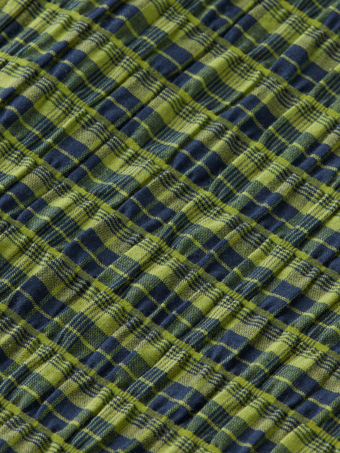 Crinkle checked shirt