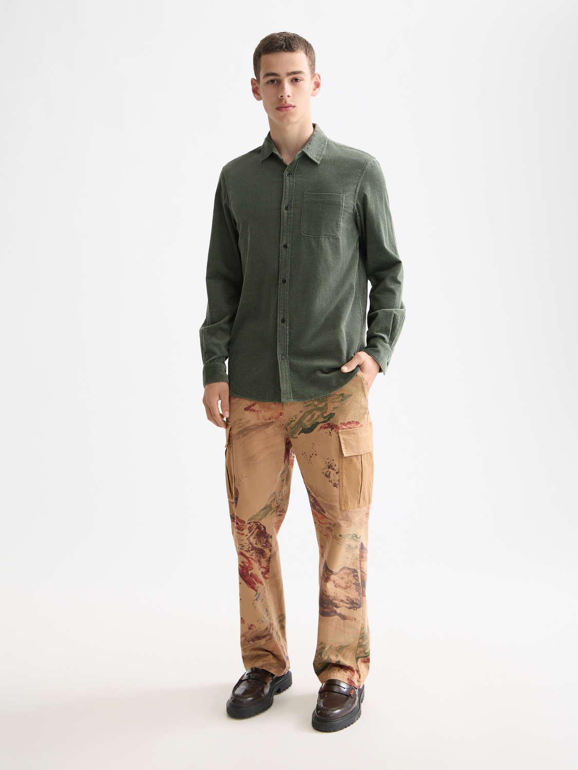 Regular corduroy shirt