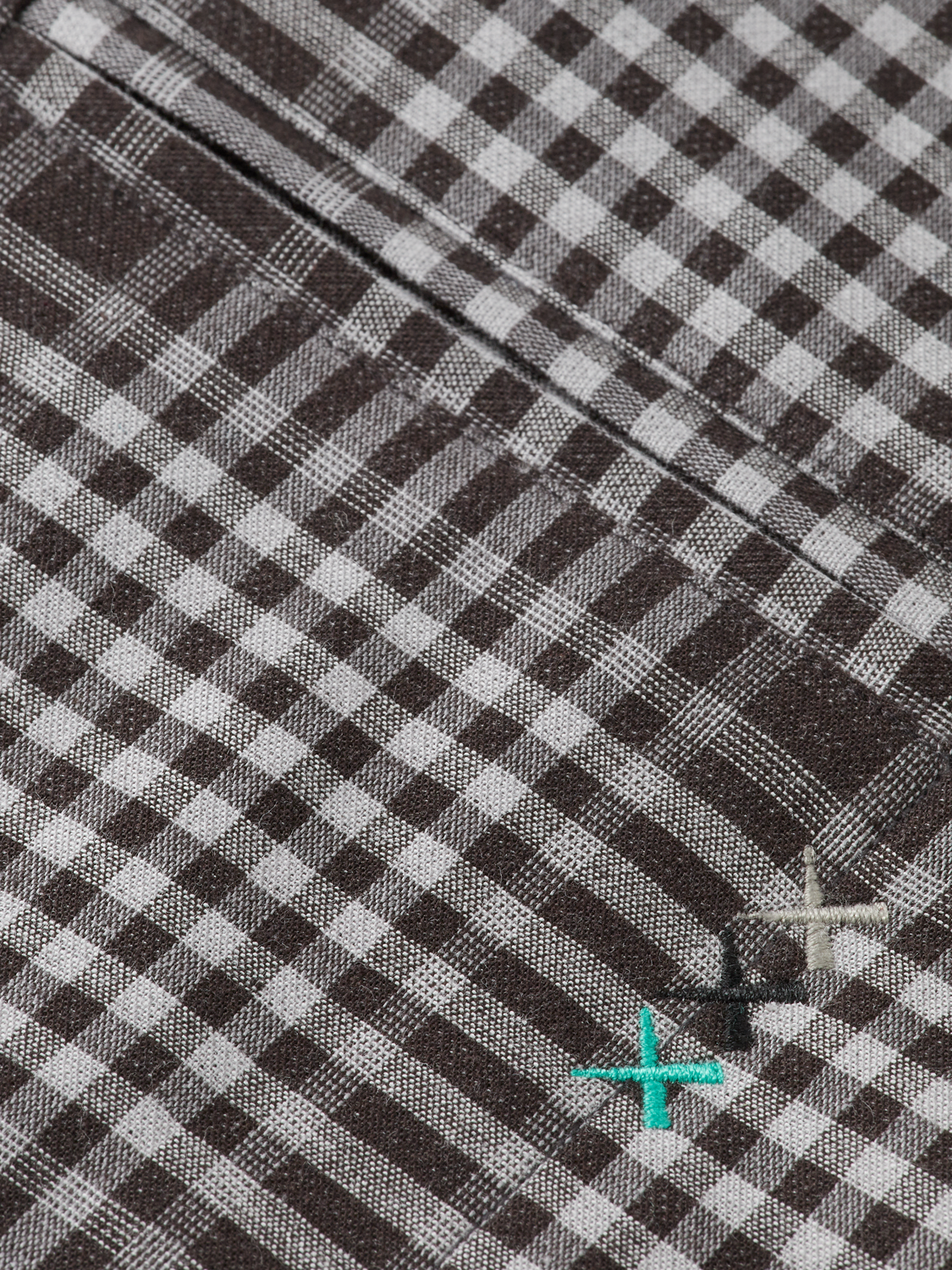 Shadow-check double-faced shirt