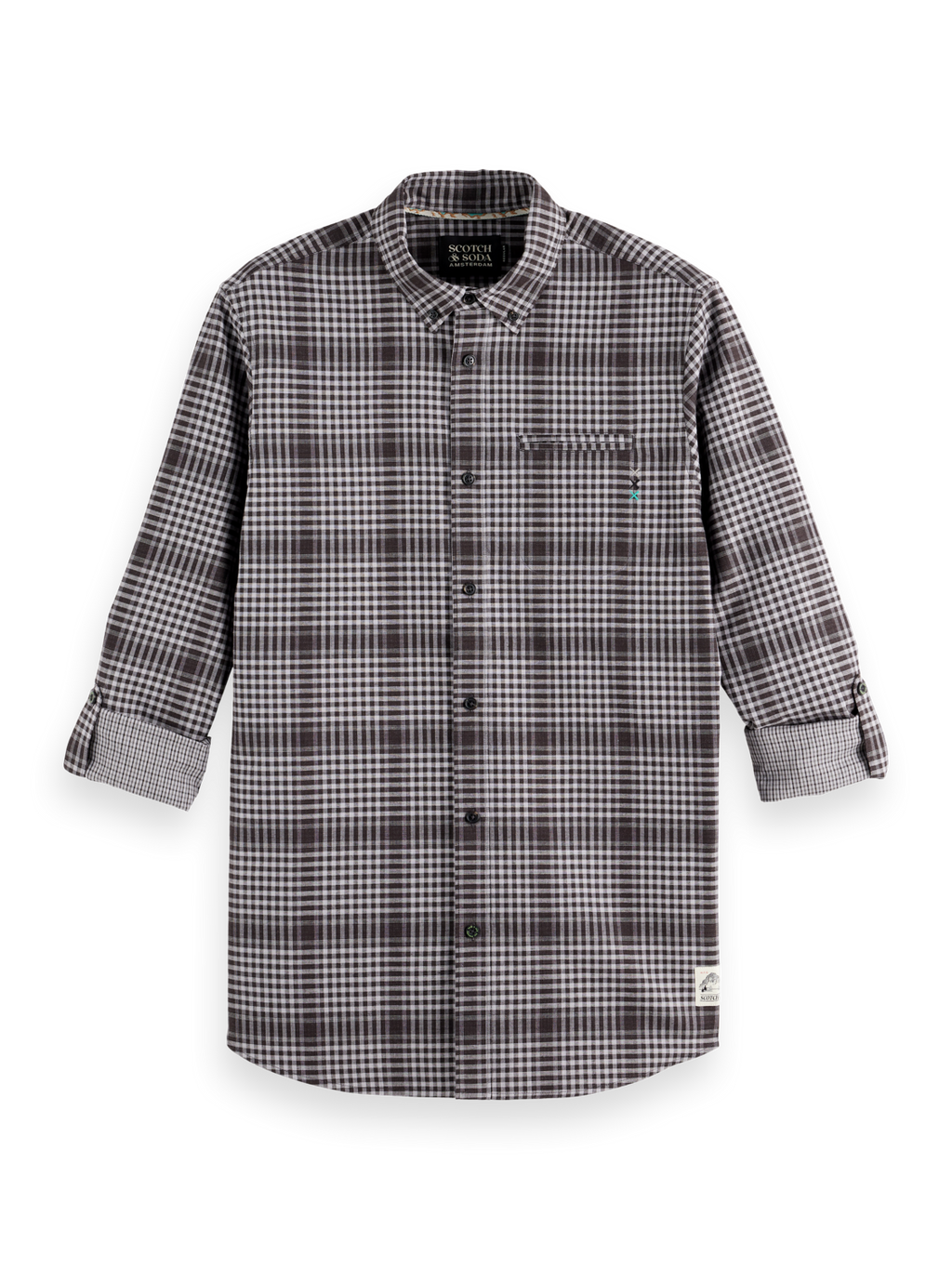 Shadow-check double-faced shirt