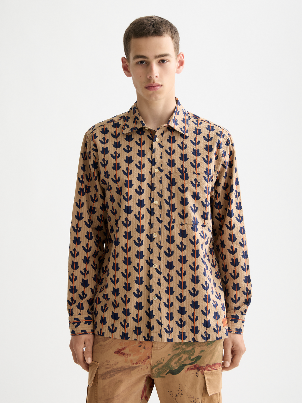 Structured printed shirt