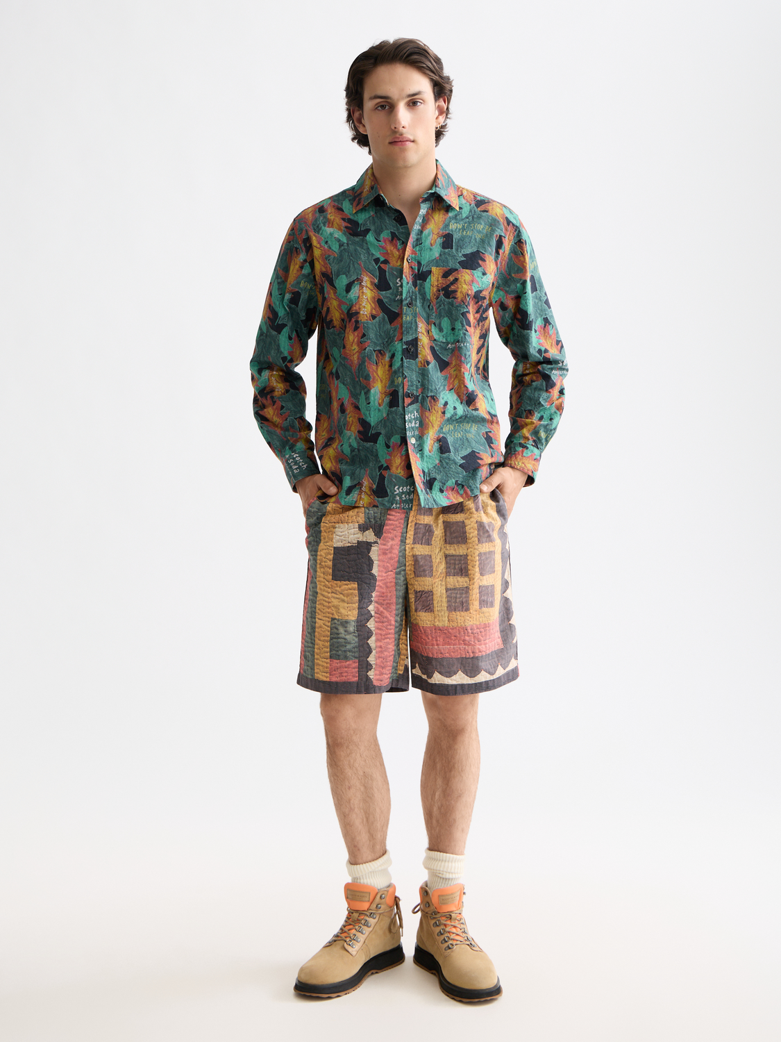 Structured printed shirt