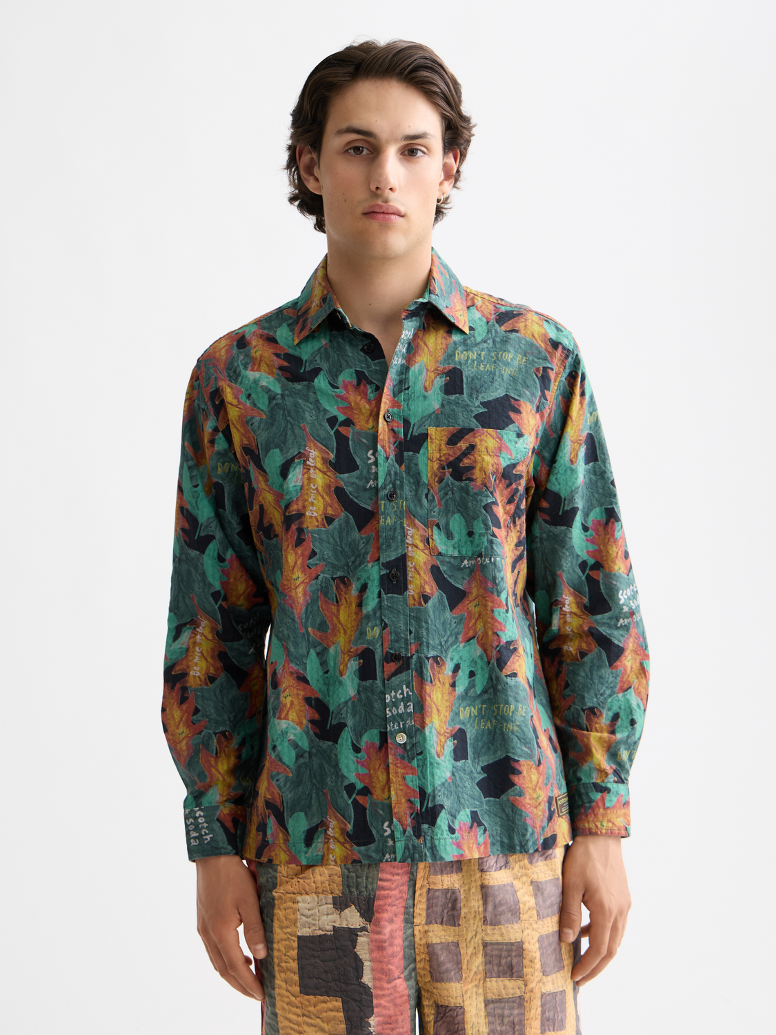 Structured printed shirt