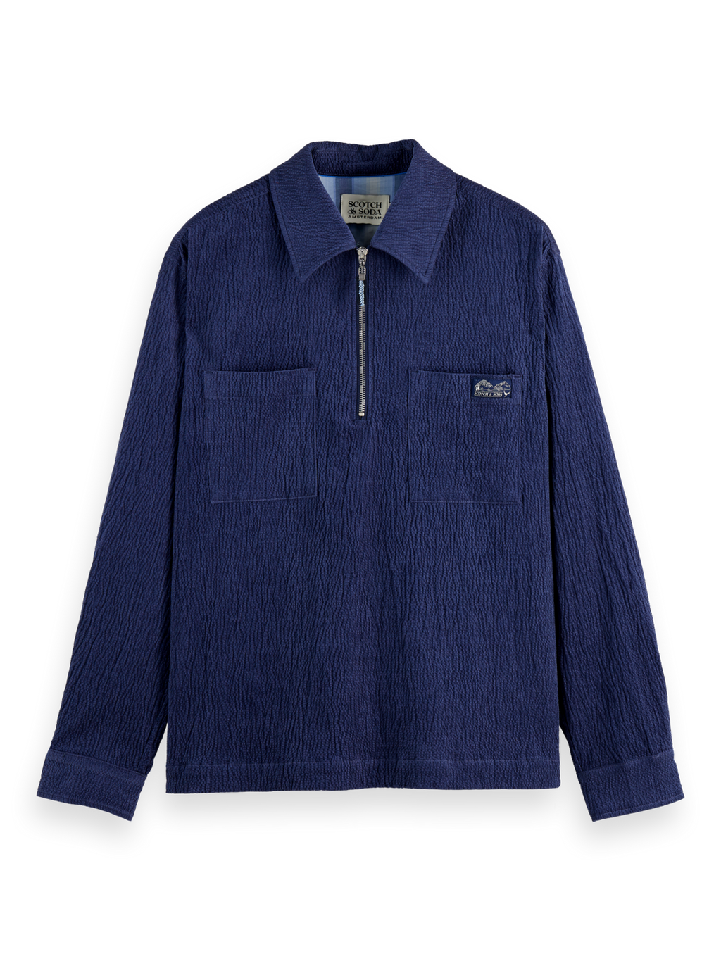 Zip corduroy shirt